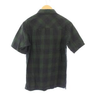 NEIGHBORHOOD B&C C-SHIRT SS カジュアルシャツ 半袖 レギュラーカラー チェック柄 S 緑 グリーン 黒