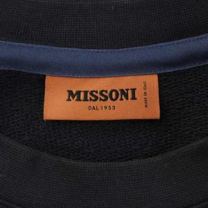 MISSONI スウェット トレーナー ロゴ L 紺 ネイビー /AN21