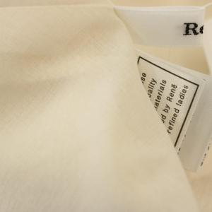 René ワンピース フレンチスリーブ フリンジ ひざ丈 32 アイボリー 6526280 /G