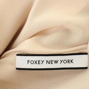 FOXEY NEW YORK ノースリーブ ワンピース ひざ丈 40 ベージュ 35346-NSOFG401L /G