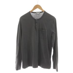 STANDARD JAMES PERSE Tシャツ カットソー 2 グレー 長袖 ポケット付き ヘンリーネック