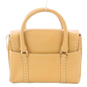 Kitamura ハンドバッグ レザー ワンカラー ロゴ ポーチ付き ベージュ /BB