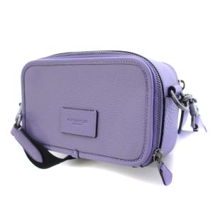 COACH ワイアット クロスボディ ショルダーバッグ レザー ロゴチャーム 紫 パープル CM113 /BB