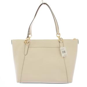 COACH トートバッグ ハンドバッグ レザー ロゴチャーム ワンカラー 白 ホワイト タグ付き F11900 /BB