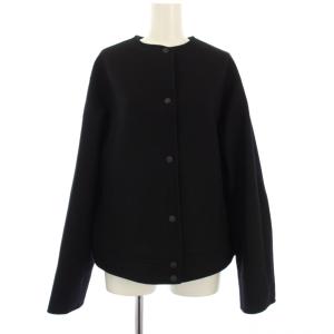 24AW LAMB MELTON  NM BLENDA ノーカラーコート 38 ブラック
