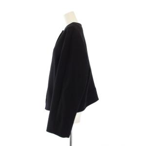 theory luxe 24AW LAMB MELTON  NM BLENDA ノーカラーコート 38 ブラック