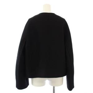 theory luxe 24AW LAMB MELTON  NM BLENDA ノーカラーコート 38 ブラック