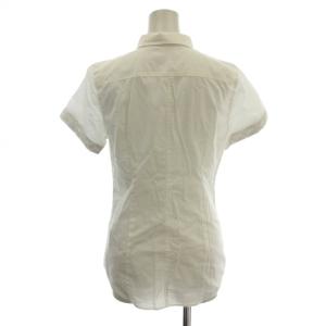 BURBERRY LONDON シャツ ブラウス 38 白 半袖 シャツカラー 無地 /JP