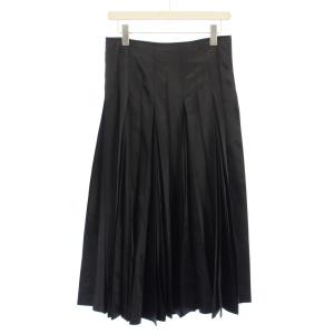 コムデギャルソン AD2004 プリーツスカート ミモレ ロング ワンカラー 無地 M 黒 ブラック /BB
