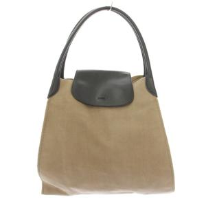 MAUREN マウレン トートバッグ ハンドバッグ スエード レザー バイカラー グレージュ 黒 ブラック