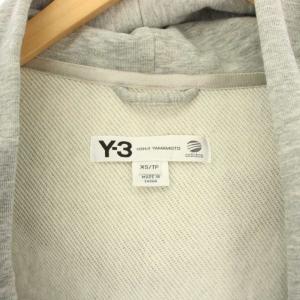 Y-3 ヨウジヤマモト カーディガン 長袖 ショート丈 スウェット 前開きトッパー ストレッチ XS グレー /BB