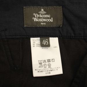 VIVIENNE WESTWOOD MAN サンプル品 22SS ワイドパンツ ボタンフライ 46 ネイビー 129053 /BM