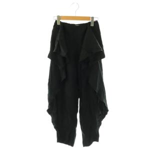 パンツ スラックス テーパード サテン 38 黒 /NR
