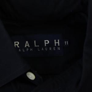 RALPH LAUREN シャツ ブラウス 11 ネイビー 無地 レギュラーカラー 半袖 /JP