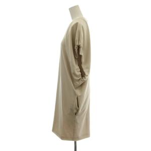 Acne Studios ワンピース 32 ベージュ 無地 ラウンドネック 半袖 /JP