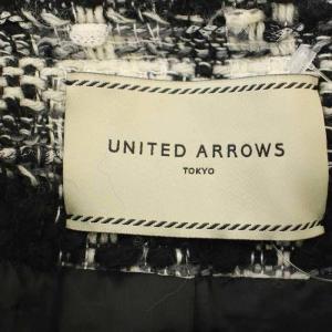 UNITED ARROWS チェックツイードベスト 38 ホワイト ブラック 1522-257-2926