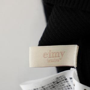 eimy istoire デコレーションフリルニット 半袖 カットソー F 黒 ブラック 1124211024 /G