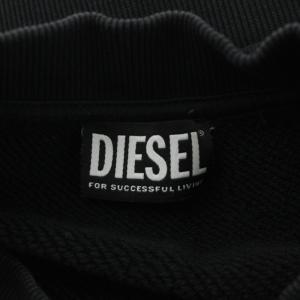 DIESEL S-COOLING-B1 スウェット トレーナー 半袖 ロゴ XS 黒 ブラック /AN54