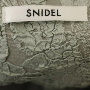 SNIDEL 23SS オーバーショルダージャカードワンピ ロング ノースリーブ ワンピース 1 グレー 緑 SWFO232057