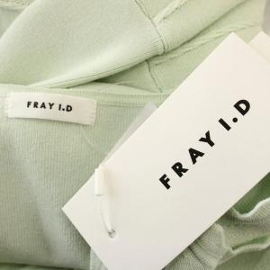 FRAY I.D 25SS スカラップケーブルニットワンピース ロング ノースリーブ ワンピース F 黄緑 グリーン FWNO251215