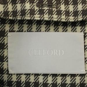 CELFORD 22AW 3WAYフリルトレンチコート チェック セットアップ ロング コート 38 グレー CWFC224038