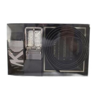 ベルト レザー ロゴ 総柄 バイカラー 茶 ブラウン 黒 ブラック /BB