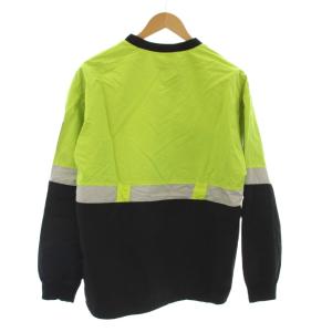HELLY HANSEN ジャケット 上着 M 黒 黄緑 長袖 クルーネック 切り替えデザイン /JP
