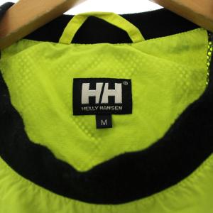 HELLY HANSEN ジャケット 上着 M 黒 黄緑 長袖 クルーネック 切り替えデザイン /JP