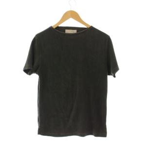 Tシャツ M カーキ 無地 タオル地 ラウンドネック 半袖 /JP