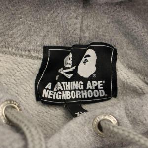 A BATHING APE ×NEIGHBORHOOD プルオーバーパーカー XL グレー 001PPJ231901C