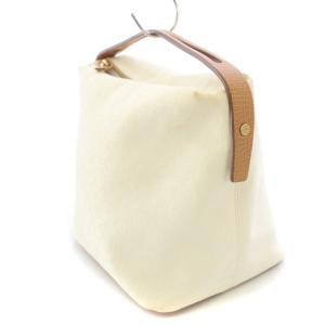 LOEWE ハンドバッグ バイカラー キャンバス アイボリー ベージュ /BB OH