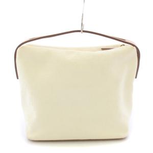 LOEWE ハンドバッグ バイカラー キャンバス アイボリー ベージュ /BB OH