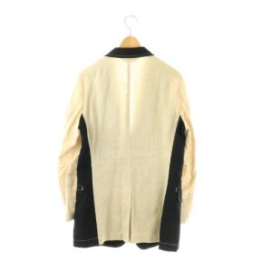 COMME des GARCONS HOMME PLUS AD2012 PK-J113 13SS Crushing期 リネン切替 ジャケット テーラード ウール