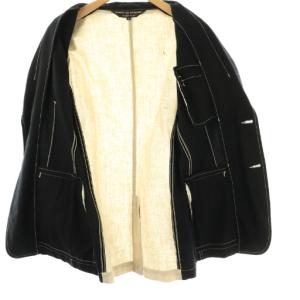 COMME des GARCONS HOMME PLUS AD2012 PK-J113 13SS Crushing期 リネン切替 ジャケット テーラード ウール
