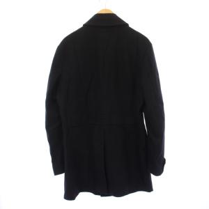 BURBERRY BLACK LABEL ロングコート アウター ラウンドカラー ワンカラー ウール カシミヤ混 LL 紺 ネイビー /BB