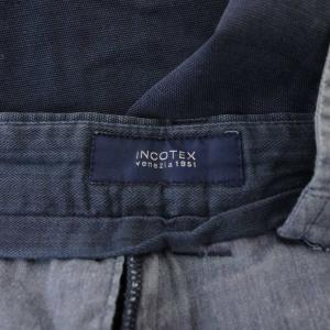INCOTEX パンツ 52 ネイビー 無地 長ズボン ベルトループ /JP
