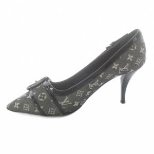 LOUIS VUITTON MIMOSA PUMP モノグラム パンプス 35.5M ブラック