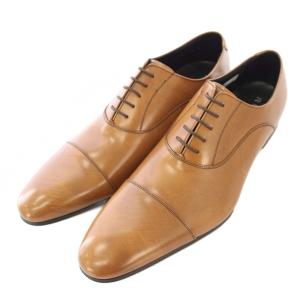 ビジネスシューズ レースアップ ラウンドトゥ ローヒール レザー ワンカラー 茶 ブラウン /BB