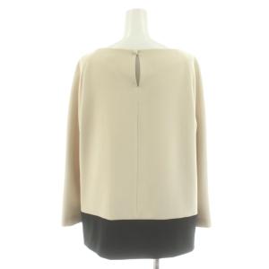 ADORE カットソー 長袖 バイカラー 38 ベージュ 黒 ブラック 531-210202 /AN38