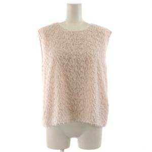 24ss シャツ ブラウス 1 ピンク 袖なし ラウンドネック シャギー /NS