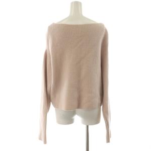 Apuweiser-riche 23aw オフネックアクアラメニット ニット セーター ウール 2 ピンク オフネック 長袖 リブ編み