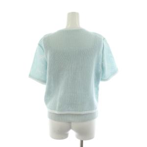 Apuweiser-riche 24SS アンサンブルニット カーディガン 半袖 リブ ノースリーブ 2 水色 ライトブルー 24255301