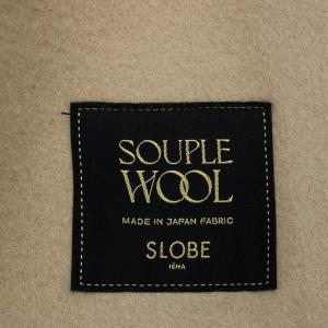 SLOBE IENA 24AW souple wool ダブルフェイスノーカラーコート ハーフ コート F ベージュ 24020912303030