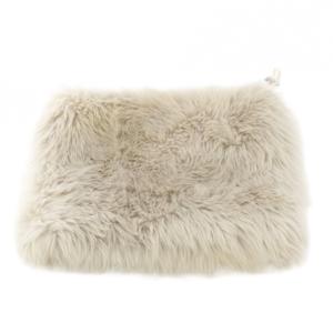 ネックウォーマー フェイクファー ワンカラー 無地 OS ベージュ /BB