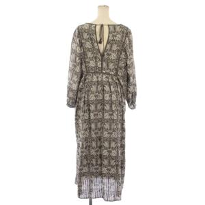 NE QUITTEZ PAS! Cotton Lurex Tulip Print Yoke EMB Dress ワンピース 長袖 ロング