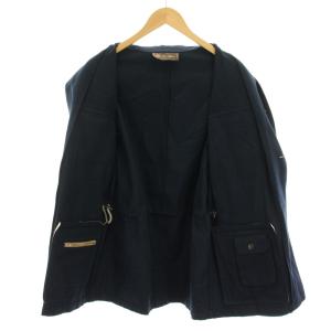 Loro Piana シャツジャケット アウター ラムレザー M 紺 ネイビー /YT