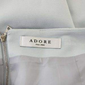 ADORE スカート 38 水色 無地 ひざ丈 フロントスリット /JP