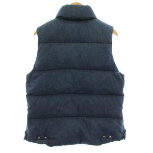 REMI RELIEF ダウンベスト アウター 裏地ペイズリー柄 XL 青 ブルー /YT
