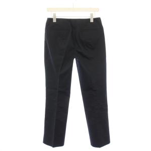 PRADA スラックスパンツ ストレート ジップフライ ストレッチ 無地 ワンカラー 40 黒 ブラック /BB