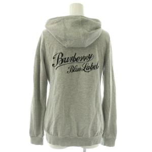 BURBERRY BLUE LABEL ジップアップパーカー スウェット 38 グレー /ES